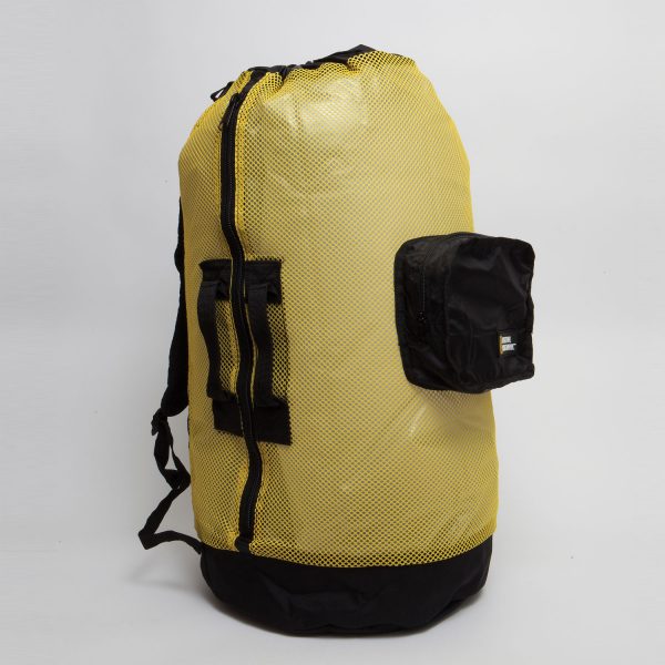 CLAMSHELL DELUXE 5 POCKET MESH BACKPACK - YELLOW/BLACK